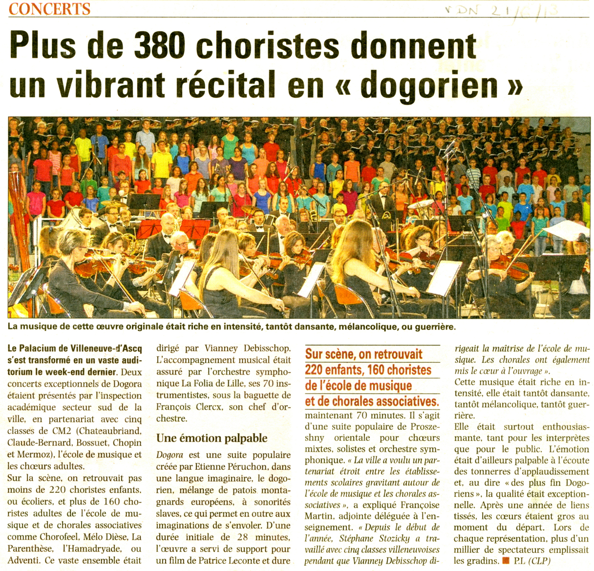 Plus de 380 choristes donnent un vibrant récital en « dogorien »